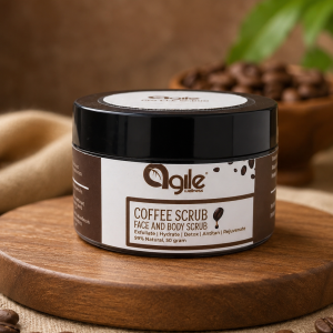 Coffee Scrub – Face & Body Scrub with Coffee Powder & Coffee Bean Essential Oil